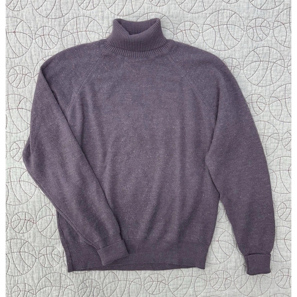 VTG Lord Jeff Purple Wool Blend Orlon Turtleneck‎ Sweater / Medium / Made In USA
